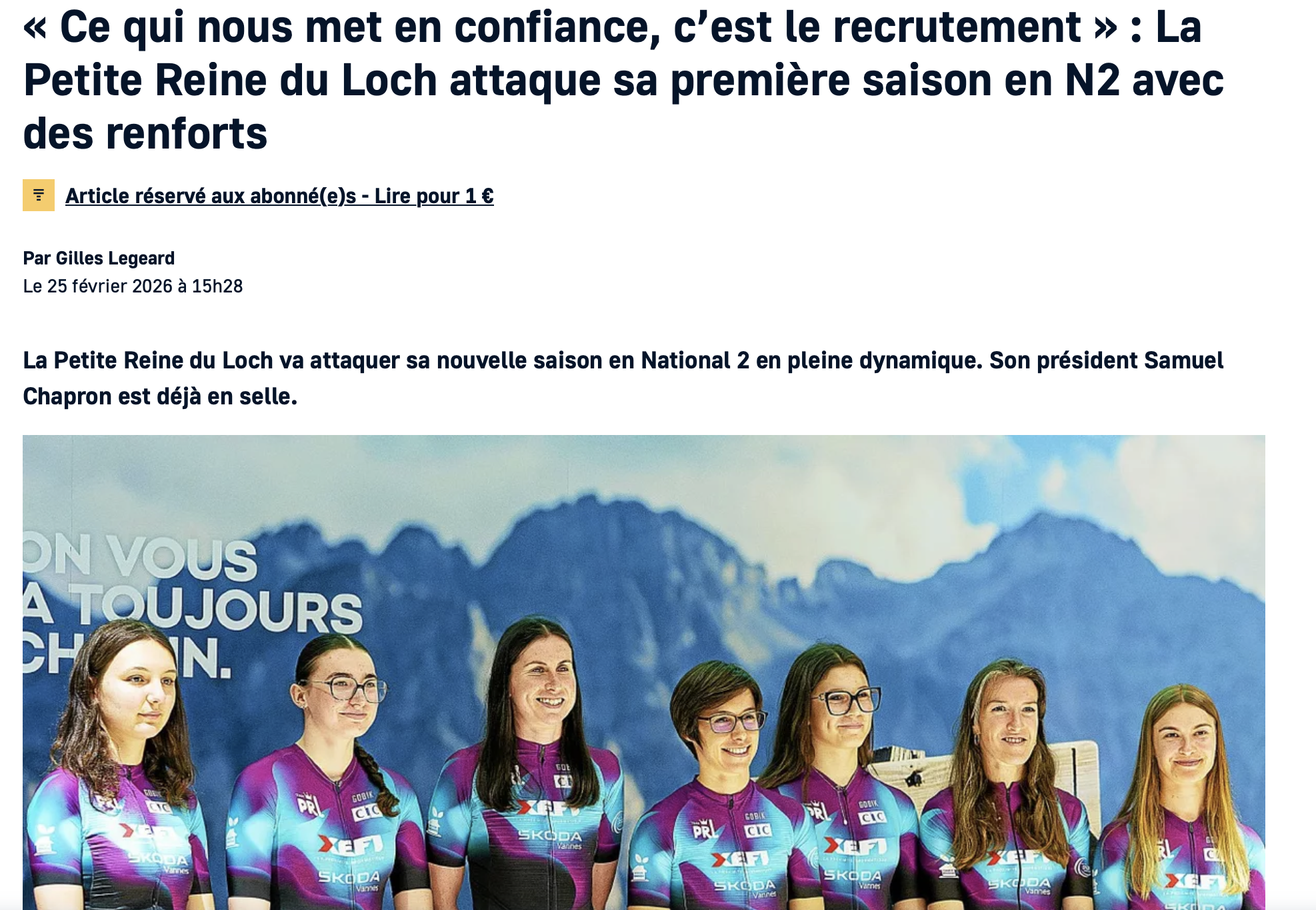 Telegramme La Petite Reine du Loch 2026